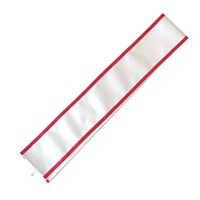 光沢タスキ（14cm幅、赤ライン付き）商品画像