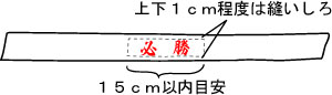 ハチマキの作成のポイント